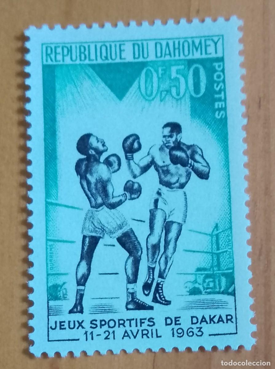 Sellos: DAHOMEY - V/F 0,50 F - JUEGOS DEPORTIVOS DE DAKAR, 11-21 AVRIL 1963 - VER DESCRIPCI&Oacute;N