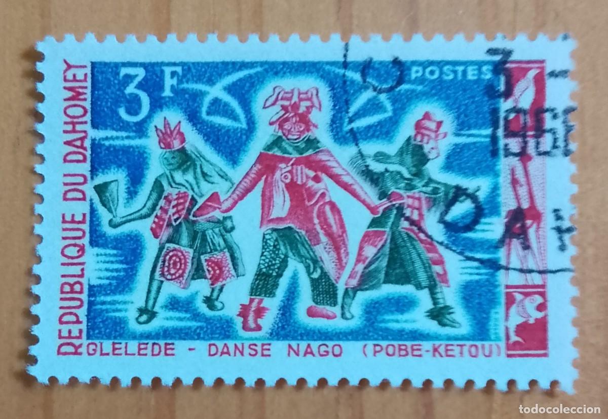 Sellos: DAHOMEY - 3 F - CEREMONIA RITUAL, DANZA NAGO - VER DESCRIPCI&Oacute;N