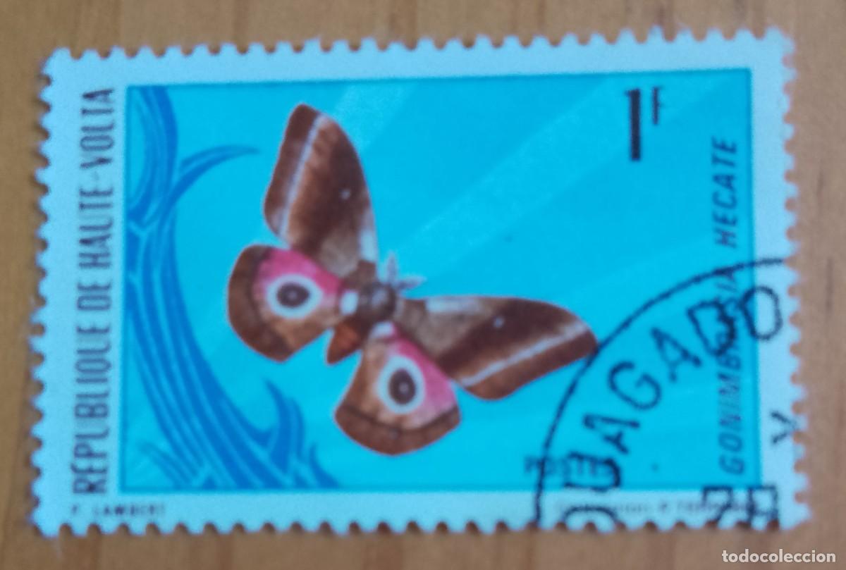 Sellos: ALTO VOLTA - 1 F - FAUNA, MARIPOSA, GONIMBRASI HECATE - VER DESCRIPCI&Oacute;N