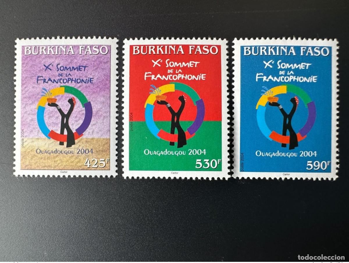 Sellos: Burkina Faso 2004 Mi. 1871 - 1873 D&eacute;cima cumbre de la Francofon&iacute;a Uagadug&uacute;