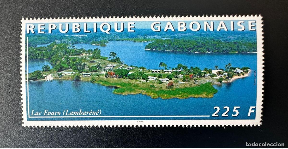 Sellos: Gab&oacute;n 2005 Mi. 1679 Lac Evaro Lago Lambar&eacute;n&eacute; See Hotel Rare