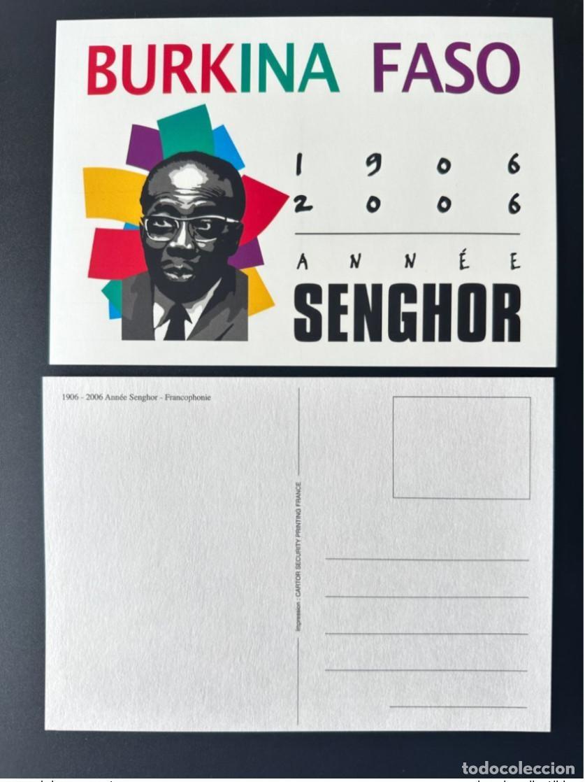 Sellos: Burkina Faso 2006 Mi. 1887 - 1889 Tarjeta postal Leopold Sedar Senghor Presidente 1906