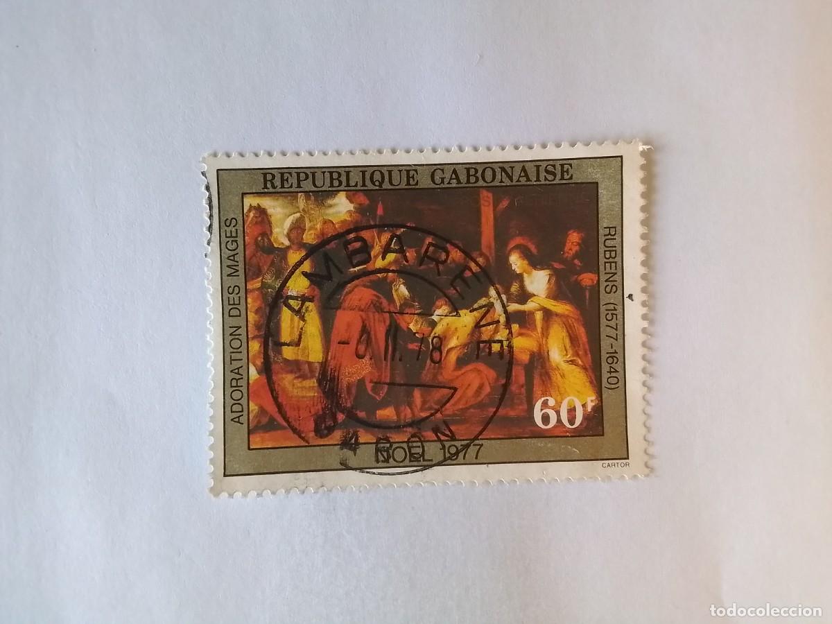 Sellos: A&Ntilde;O 1977 GABON SELLO USADO