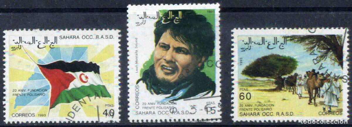 Sellos: RASD - Sahara Occ. 1993 20 Aniversario de la Fundaci&oacute;n del Frente Polisario Sellos obliterados