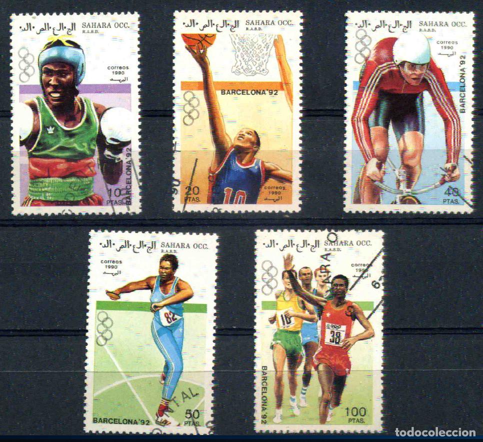 Sellos: RASD - Sahara Occ. 1990 Juegos ol&iacute;mpicos de Barcelona Sellos obliterados, sin charnela