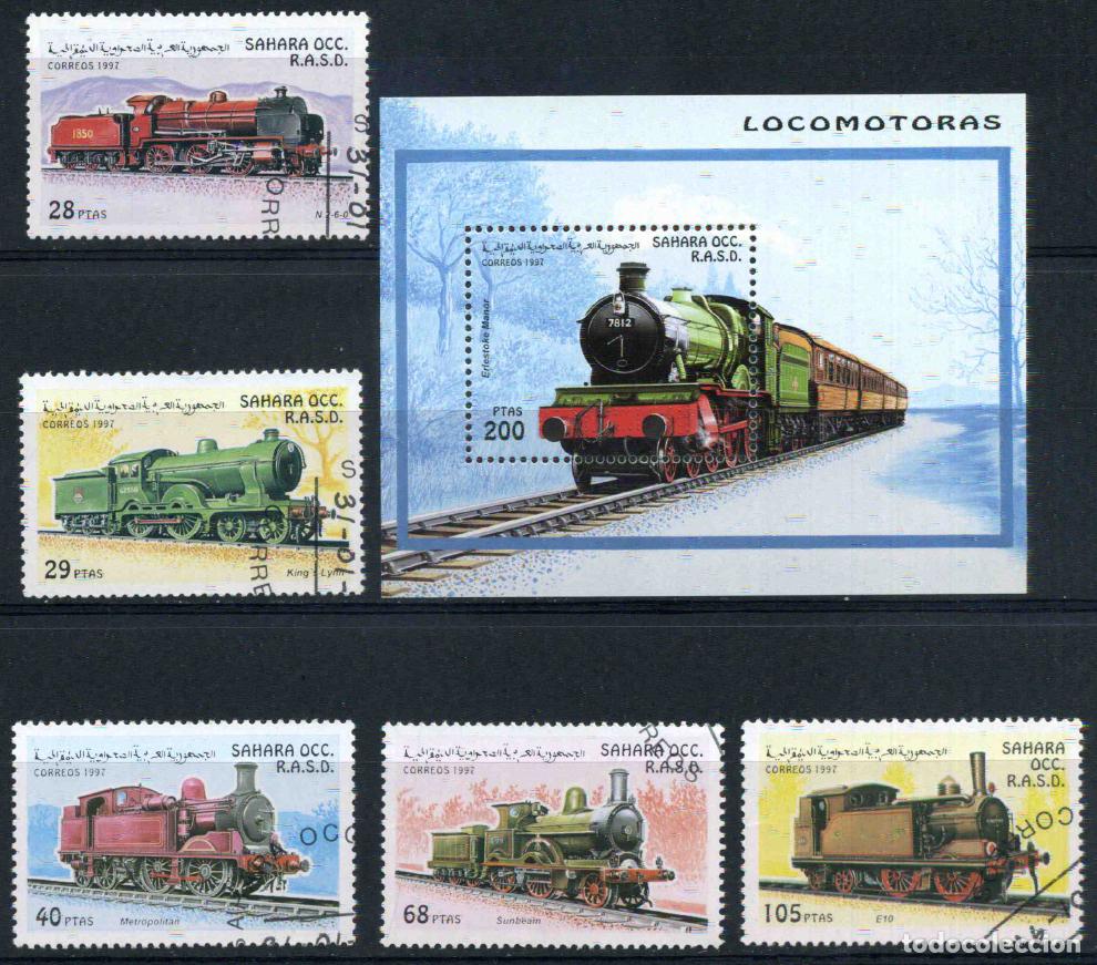 Sellos: RASD - Sahara Occ. 1997 - Locomotoras (obliterados)