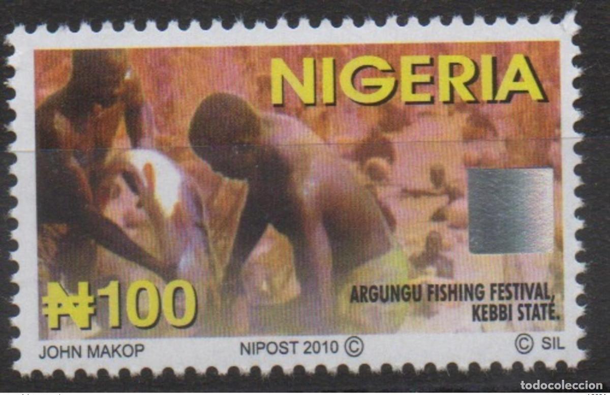 Sellos: Nigeria 2010 Mi. 847 Hologram Definitive Argungu Fishing Festival MNH**