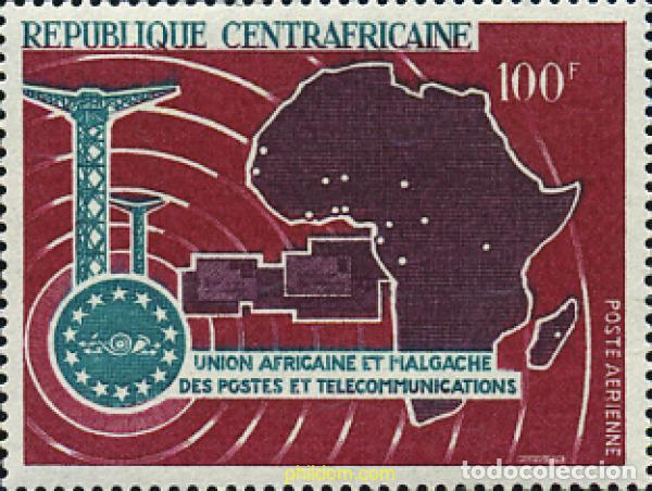 Sellos: 269404 MNH CENTROAFRICANA 1967 UNION AFRICANA DE TELECOMUNICACIONES