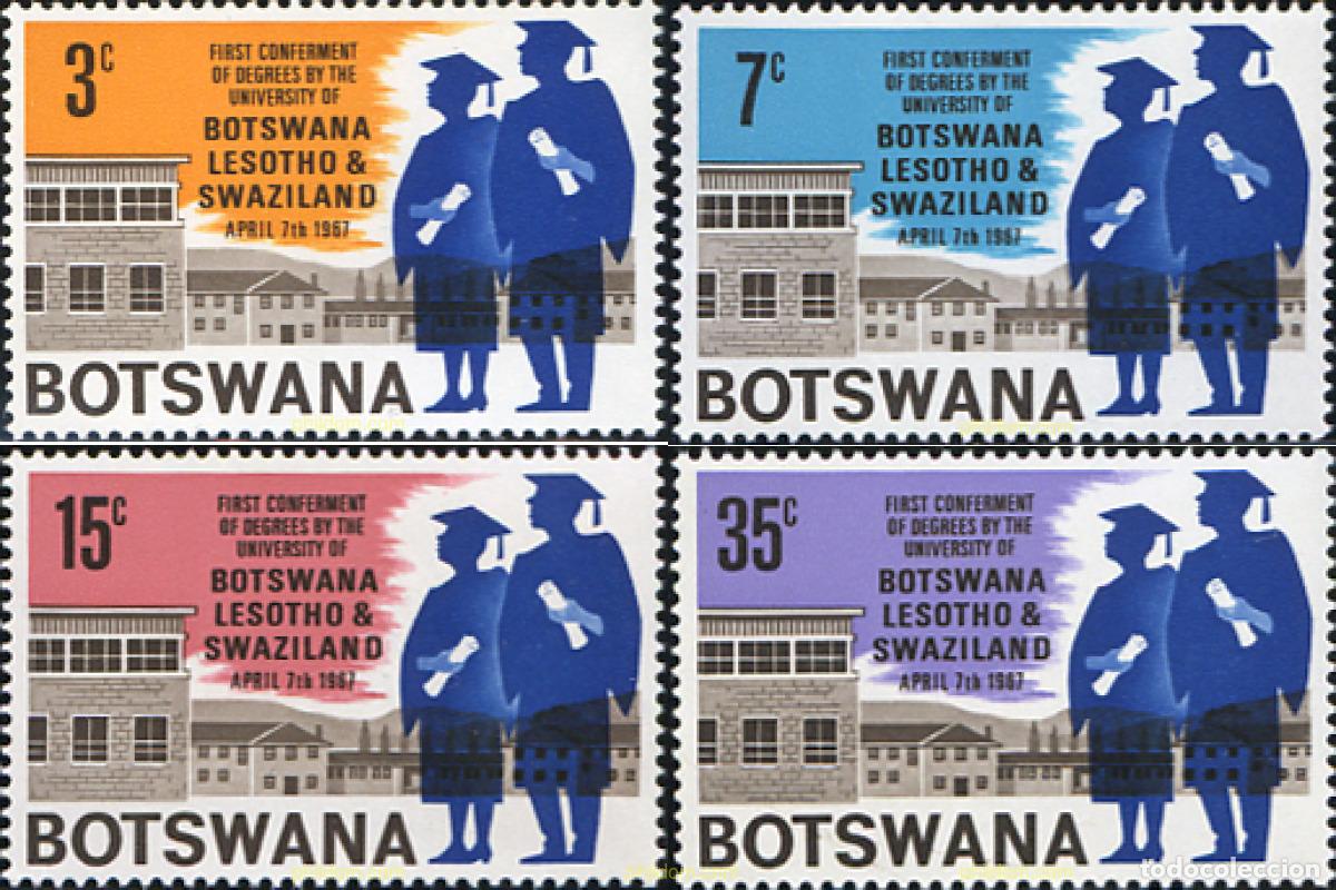 Sellos: 293194 MNH BOTSWANA 1967 1&ordm; GRADO DE LA UNIVERSIDAD