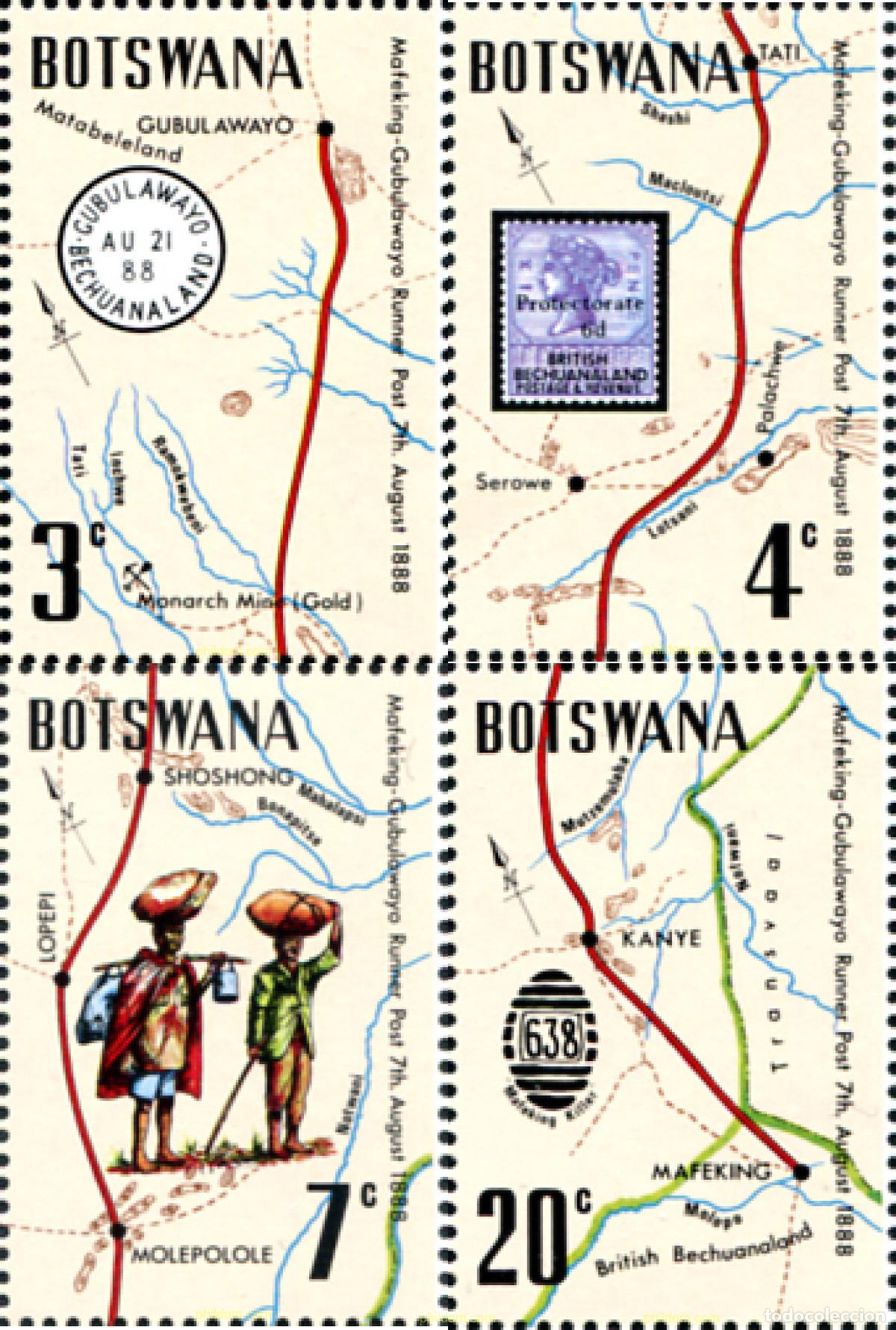Sellos: 286934 MNH BOTSWANA 1972 CORREO A PIE ENTRE MAFEKING A GUBULAWAYA