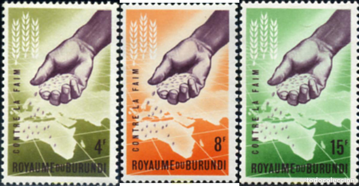 Sellos: 297515 MNH BURUNDI 1963 CAMPA&Ntilde;A MUNDIAL CONTRA EL HAMBRE