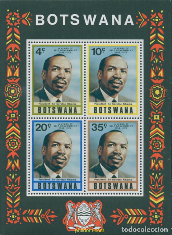 Sellos: 293518 MNH BOTSWANA 1975 10 ANIVERSARIO DE LA AUTONOMIA