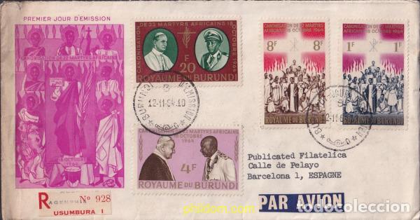 Sellos: 715086 MNH BURUNDI 1964 CANONIZACI&Oacute;N DE 22 M&Aacute;RTIRES AFRICANOS
