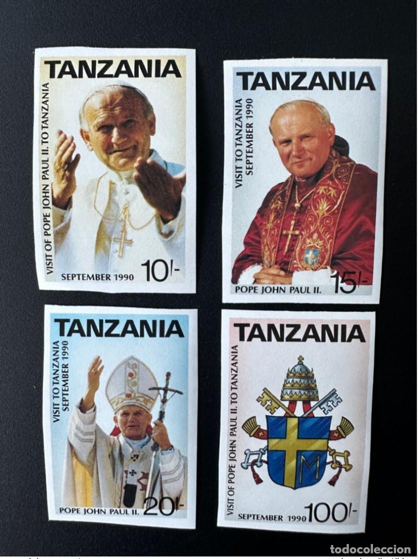 Sellos: Tanzania 1990 Mi. 694 - 697 ND IMPERF Papa Juan Pablo II