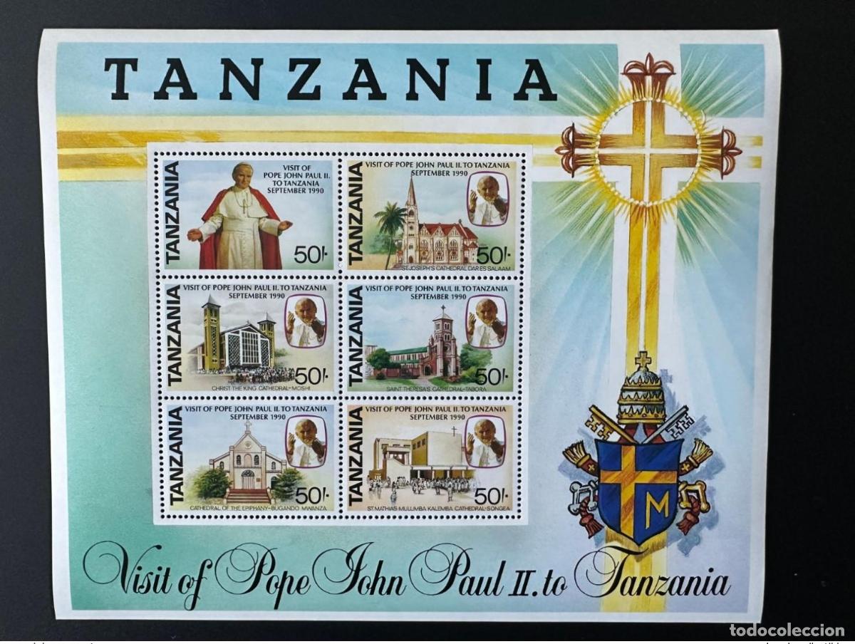 Sellos: Tanzania 1990 Mi. Beato 121 Papa Juan Pablo II Papst Johannes Paul