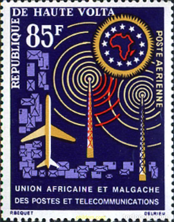 Sellos: 269483 MNH ALTO VOLTA 1963 UNION AFRICANA DE CORREOS Y TELECOMUNICACIONES