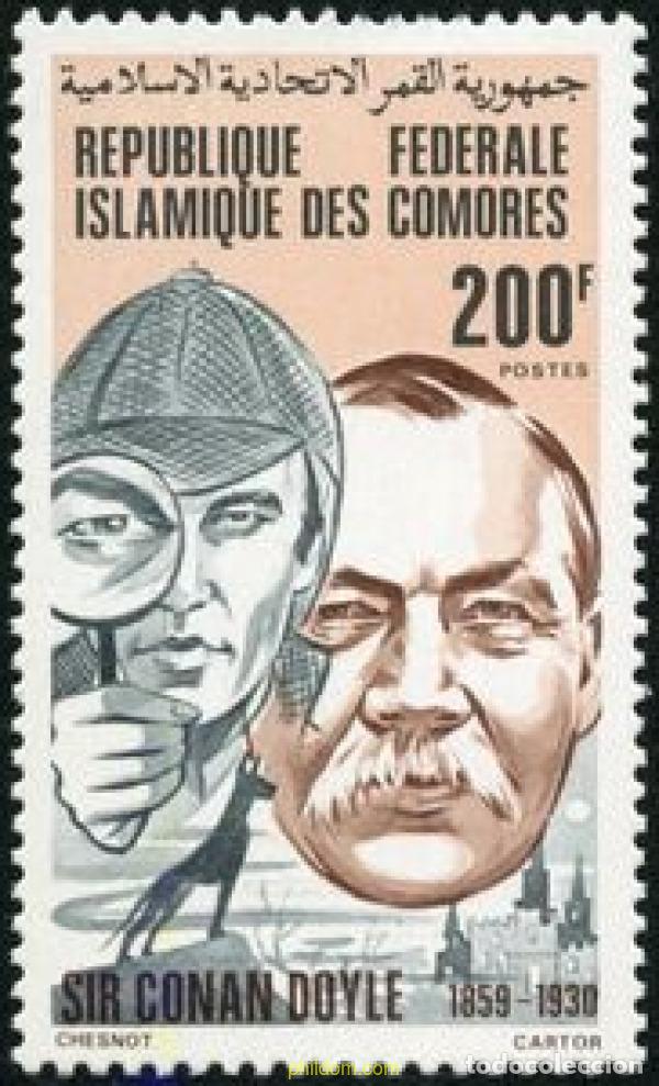 Sellos: 73087 MNH COMORES 1980 50 A&Ntilde;OS DE LA MUERTE DE SIR ARTHUR CONAN DOYLE.