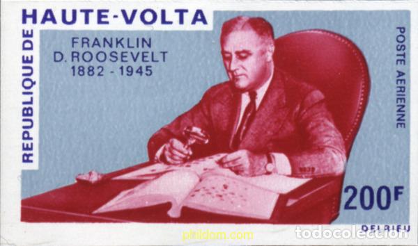 Sellos: 796309 MNH ALTO VOLTA 1970 25 ANIVERSARIO DE LA MUERTE DE F. D. ROOSEVELT