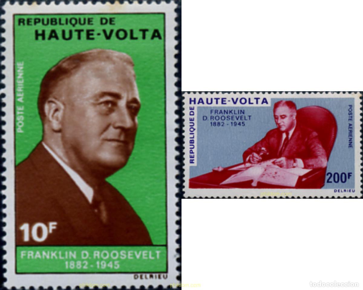 Sellos: 191553 MNH ALTO VOLTA 1970 25 ANIVERSARIO DE LA MUERTE DE F. D. ROOSEVELT