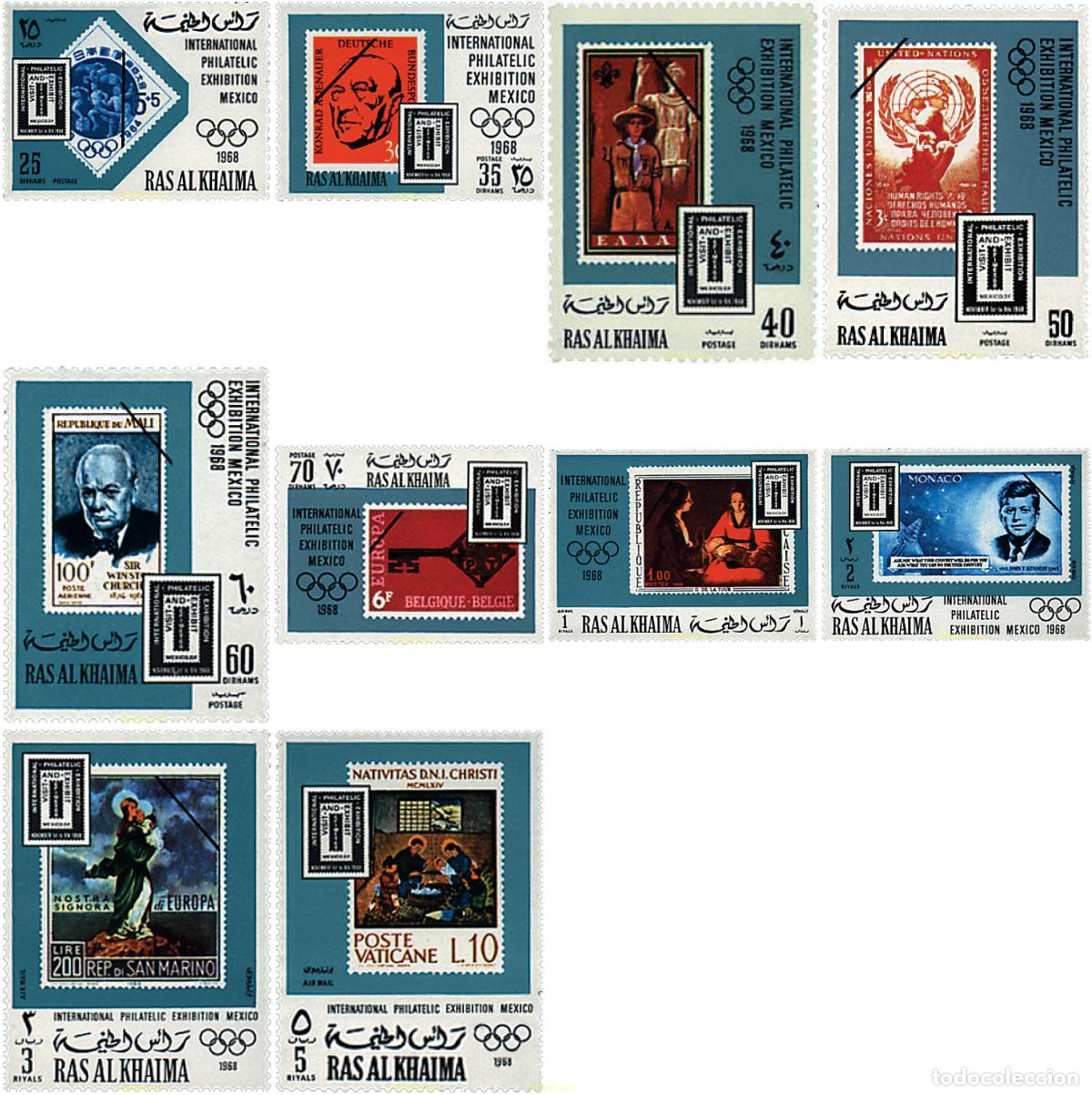 Sellos: 796314 MNH RAS AL KHAIMA 1969 EFIMEX 1968. EXPOSICION FILATELICA INTERNACIONAL