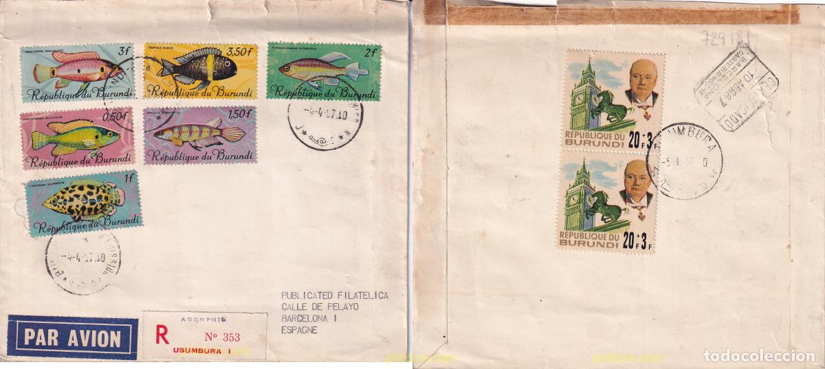 Sellos: 729181 USED BURUNDI 1967 PECES