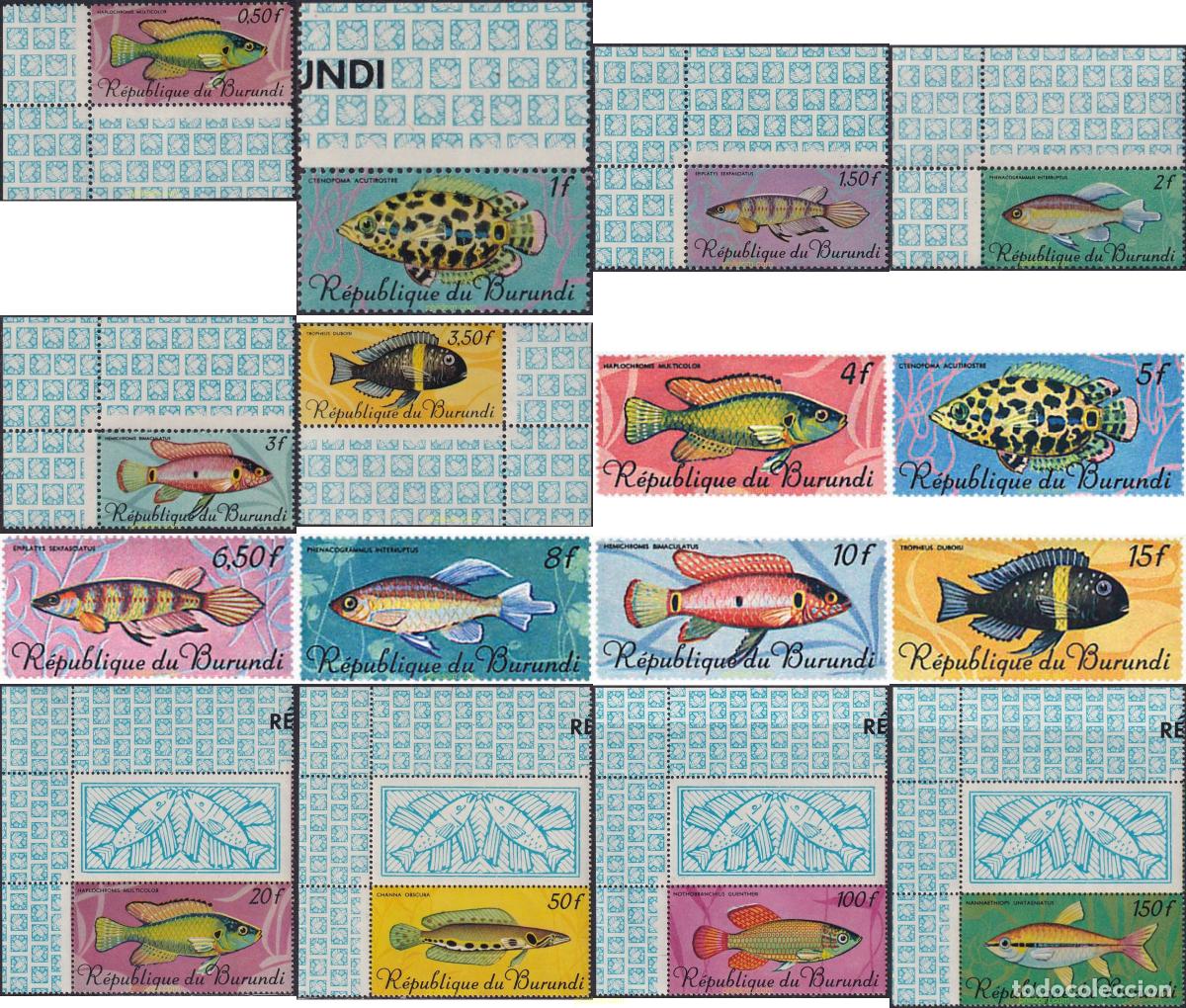 Sellos: 759974 MNH BURUNDI 1967 PECES