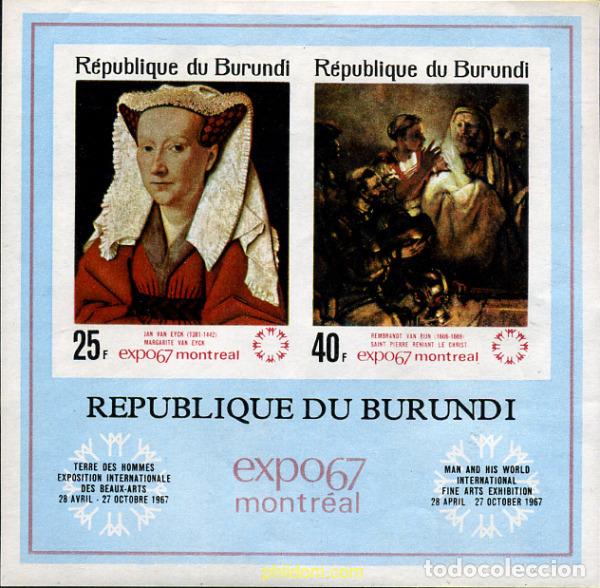 Sellos: 232621 MNH BURUNDI 1967 EXPO 67. EXPOSICION UNIVERSAL DE MONTREAL
