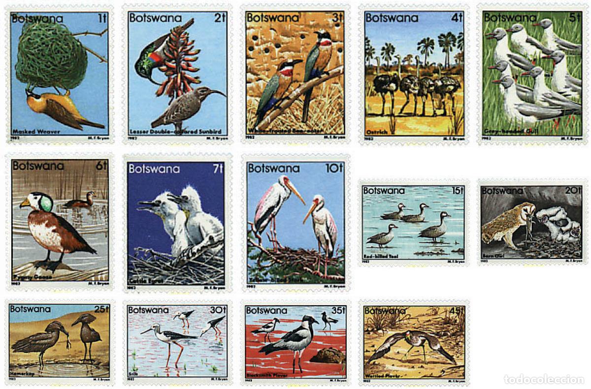 Sellos: 796338 MNH BOTSWANA 1982 FAUNA. AVES
