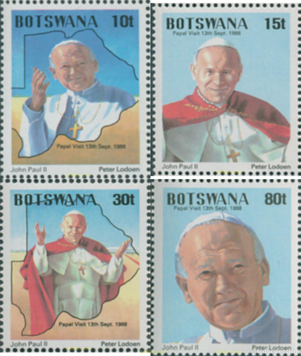 Sellos: 293534 MNH BOTSWANA 1988 VISITA A BOTWANA DE S.S. JUAN PABLO II