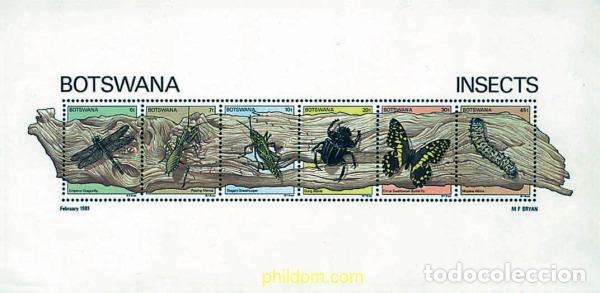 Sellos: 77528 MNH BOTSWANA 1981 INSECTOS