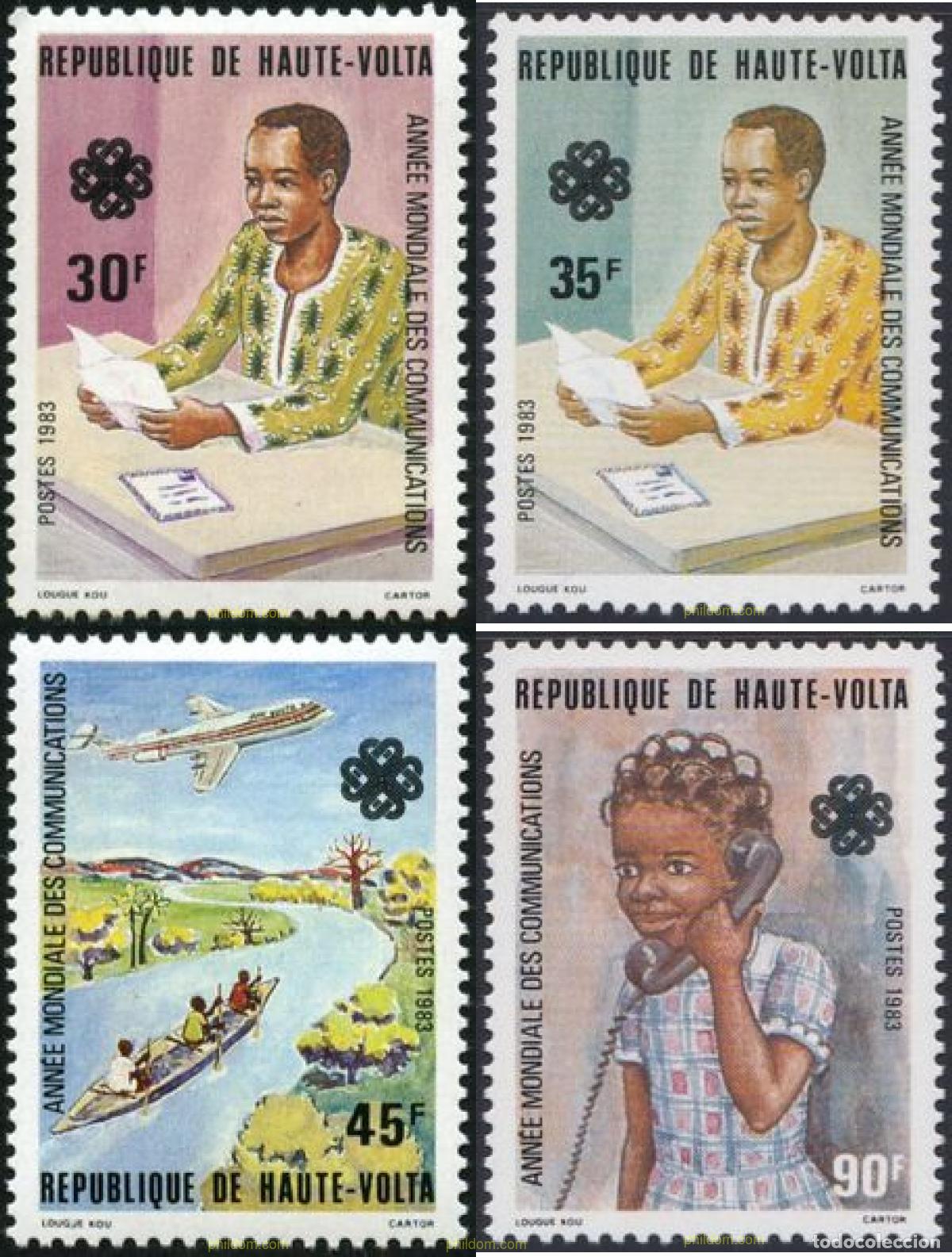 Sellos: 751942 MNH ALTO VOLTA 1983 A&ntilde;O MUNDIAL DE LAS COMUNICACIONES