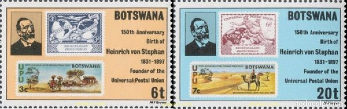 Sellos: 72752 MNH BOTSWANA 1981 FUNDADOR DE LA UNION GENERAL DE CORREOS