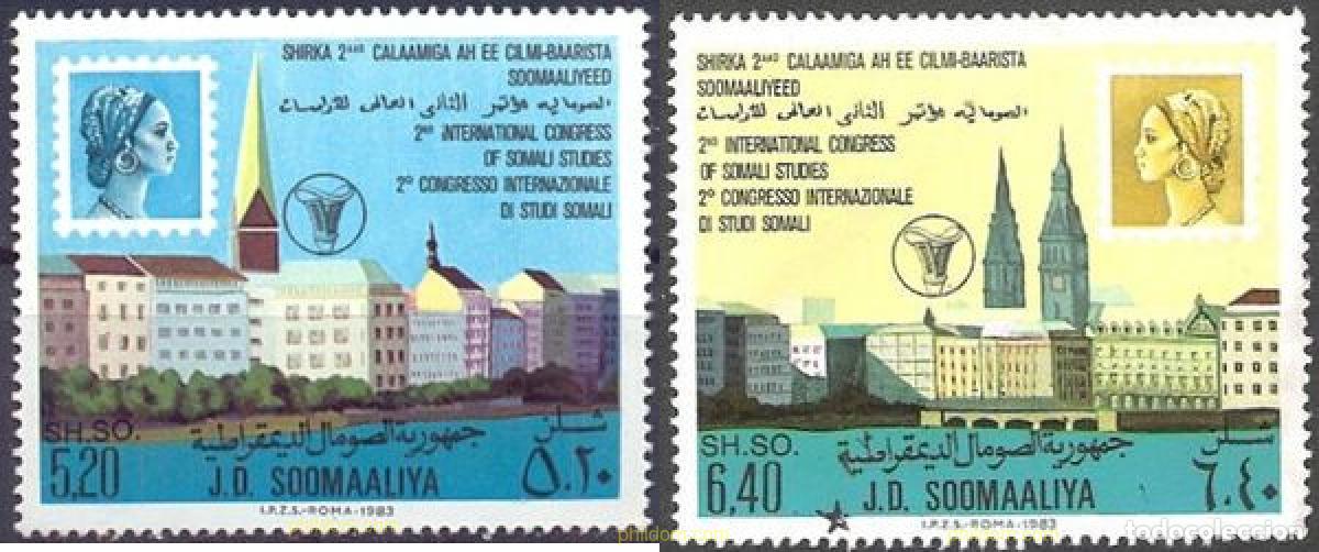 Sellos: 794807 MNH SOMALIA 1983 II CONGRESO INTERNACIONAL SOBRE ESTUDIOS SOMAL&iacute;ES. HAMBURGO, ALEMANIA.