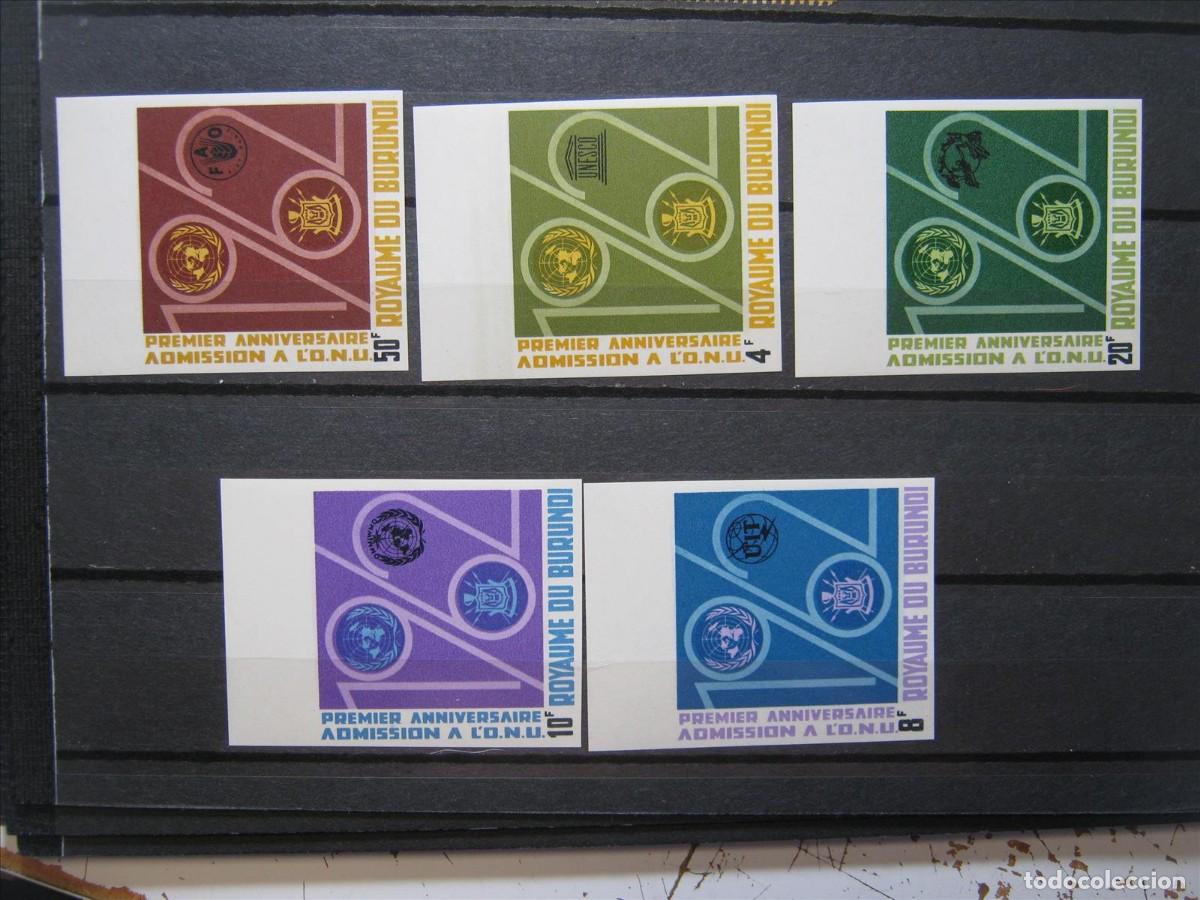 Briefmarken: BURUNDI 1967 SERIE ONU NACIONES UNIDAS SIN DENTAR YVERT 69/74 MNH** SIN CHARNELA LUJO.