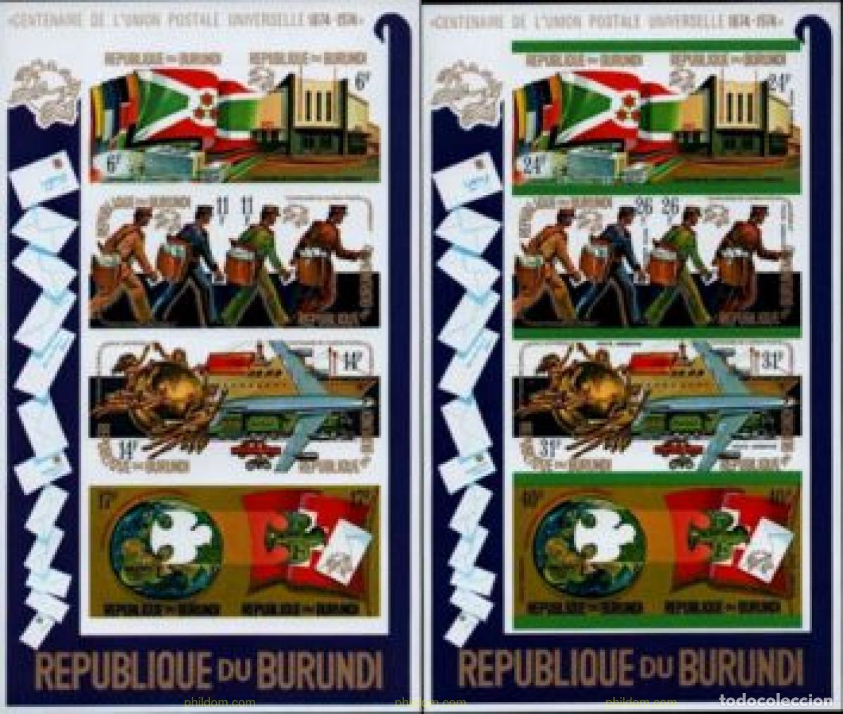 Sellos: 14855 MNH BURUNDI 1974 CENTENARIO DE LA UNION POSTAL UNIVERSAL