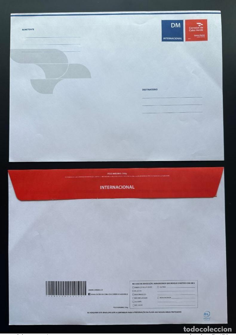 Sellos: Cabo Verde Postal Entier Ganzache Taxa Paga Servi&ccedil;o Internacional prepago 200 g