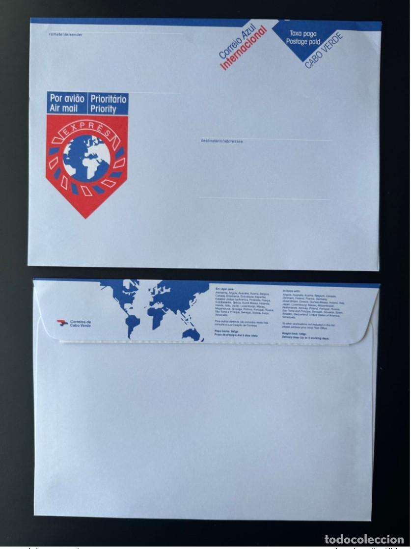 Timbres: Cabo Verde Papeler&iacute;a postal Taxa Paga Correio Azul Internacional prepago 100g