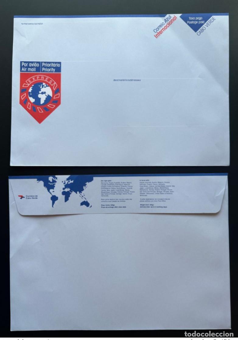 Sellos: Cabo Verde Papeler&iacute;a postal Taxa Paga Correio Azul Internacional prepago 200 g