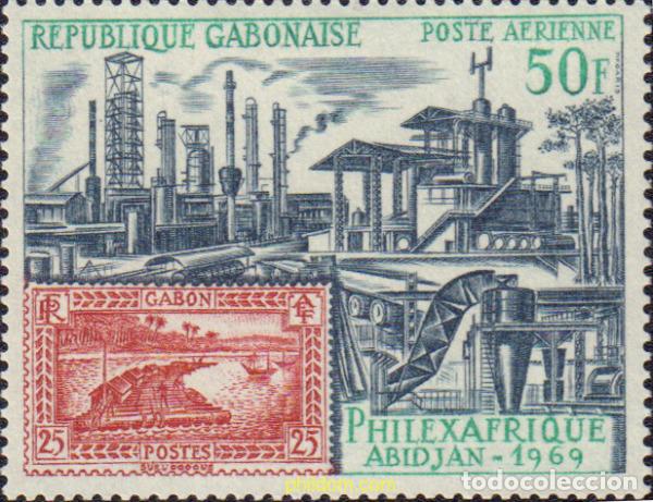 Sellos: 194361 MNH GABON 1969 PHILEXAFRIQUE. EXPOSICION FILATELICA INTERNACIONAL