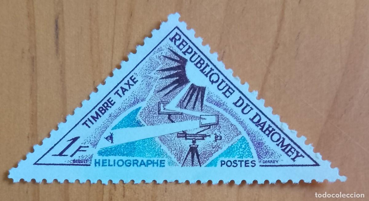 Sellos: DAHOMEY - V/F 1 F - TIMBRE, TAXA - HELI&Oacute;GRAFO - VER DESCRIPCI&Oacute;N