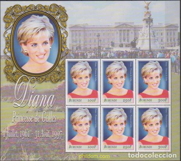 Sellos: 772507 MNH BURUNDI 1999 HOMENAJE A LA PRINCESA DIANA DE GALES 1961-1997