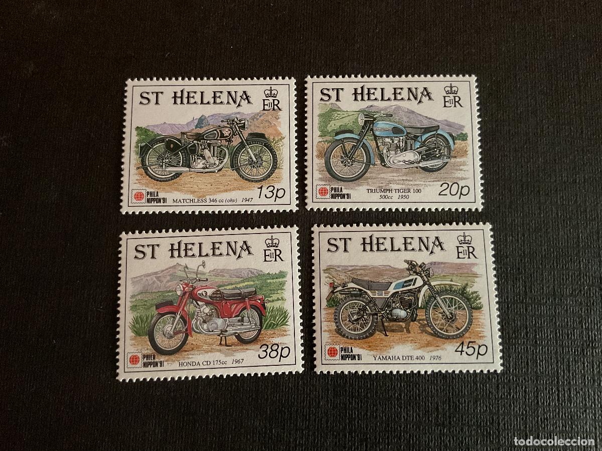 Sellos: SANTA ELENA N&ordm; YVERT 556/9*** A&Ntilde;O 1991. MOTOCICLETAS