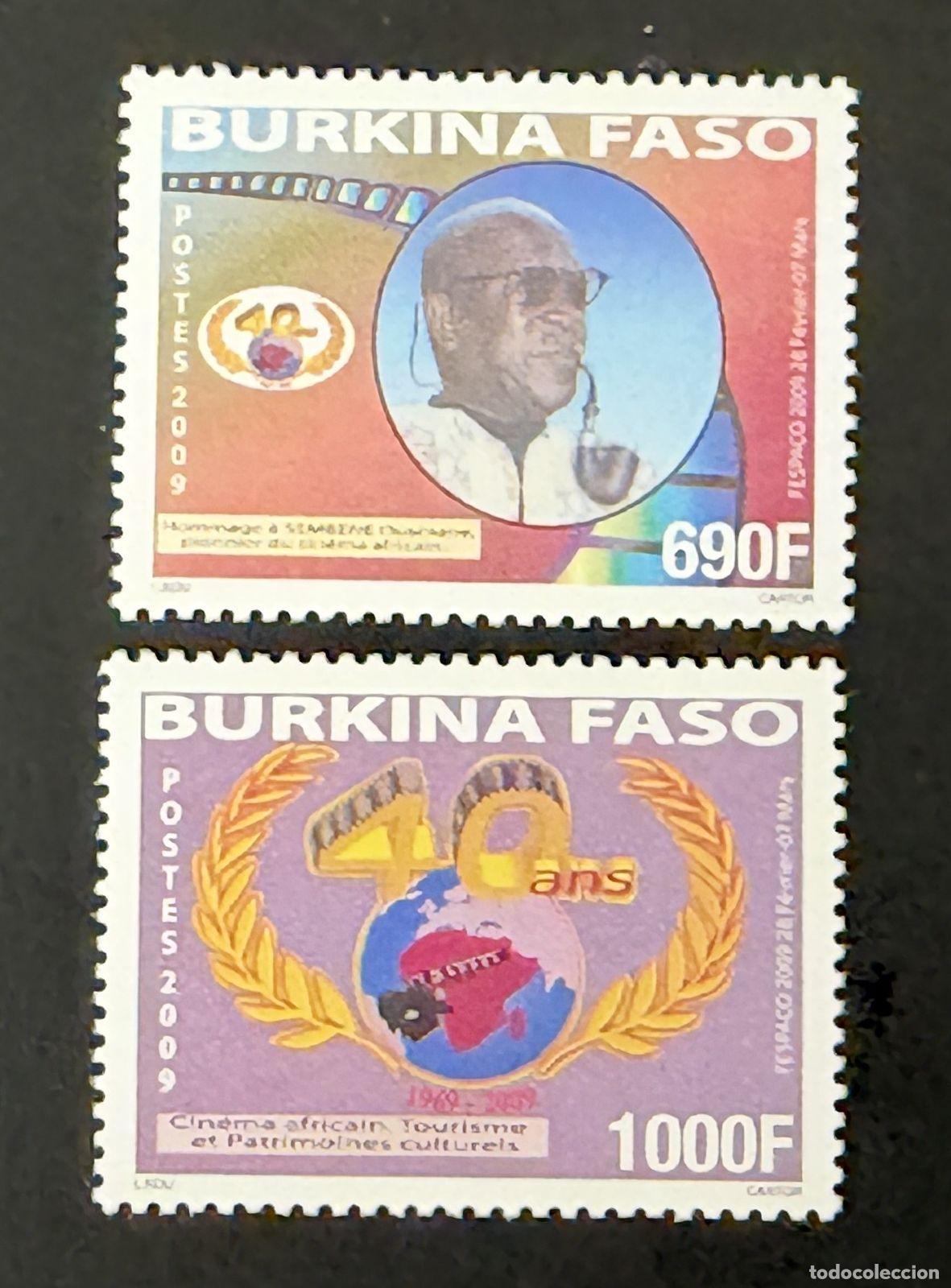 Sellos: Burkina Faso 2009 Mi. 1921-1922 FESPACO 40 a&ntilde;os cine africano Semb&egrave;ne