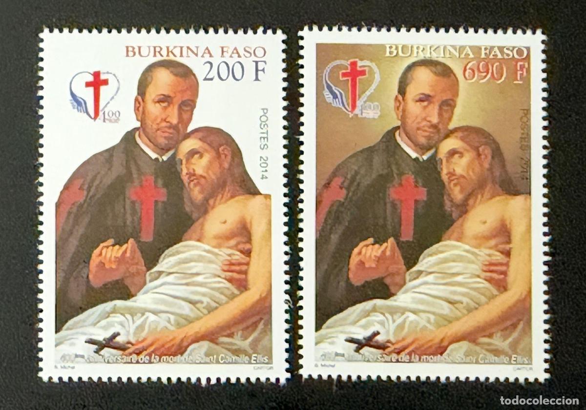 Sellos: Burkina Faso 2014 Mi. 1982-1983 San Camilo de Lelis religi&oacute;n