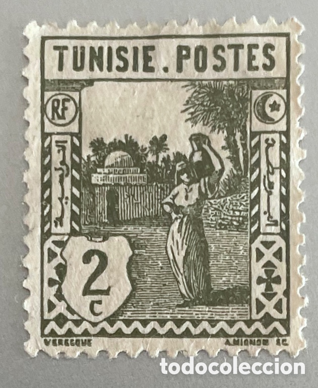 Sellos: T&uacute;nez. Aguadora. 1926