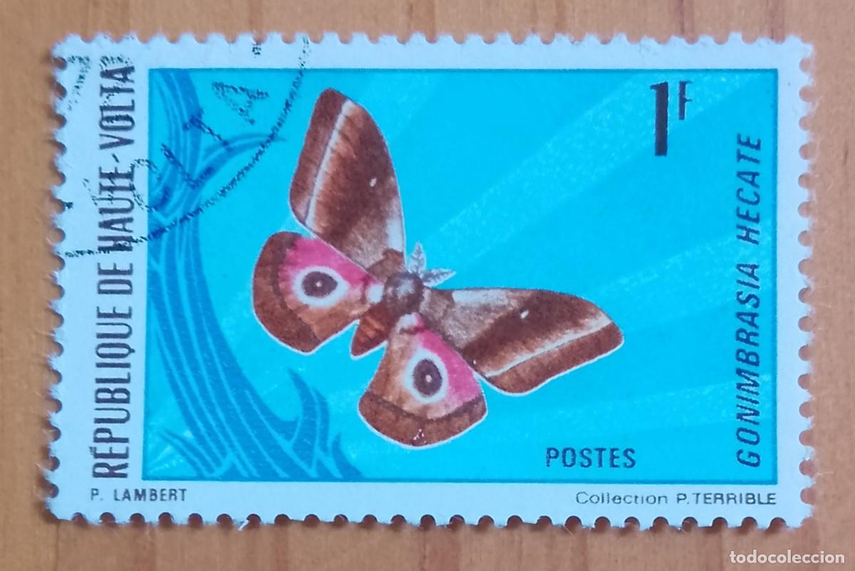 Sellos: ALTO VOLTA- V/F 1 F - FAUNA, MARIPOSA, GONIMBRASIA HECATE - VER DESCRIPCI&Oacute;N