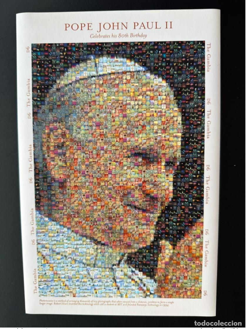 Sellos: Gambia 2000 Mi. 3842 - 3849 ND IMPERF M/S Kleinbogen Papa Juan Pablo II