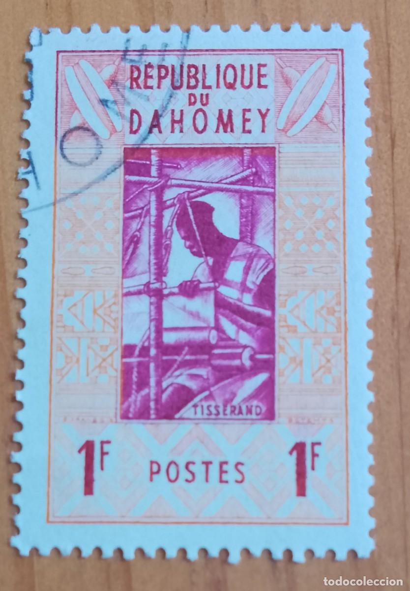 Timbres: DAHOMEY - V/F 1 F - OFICIOS, ARTESANIA, TEJEDOR - YV 159 - VER DESCRIPCI&Oacute;N