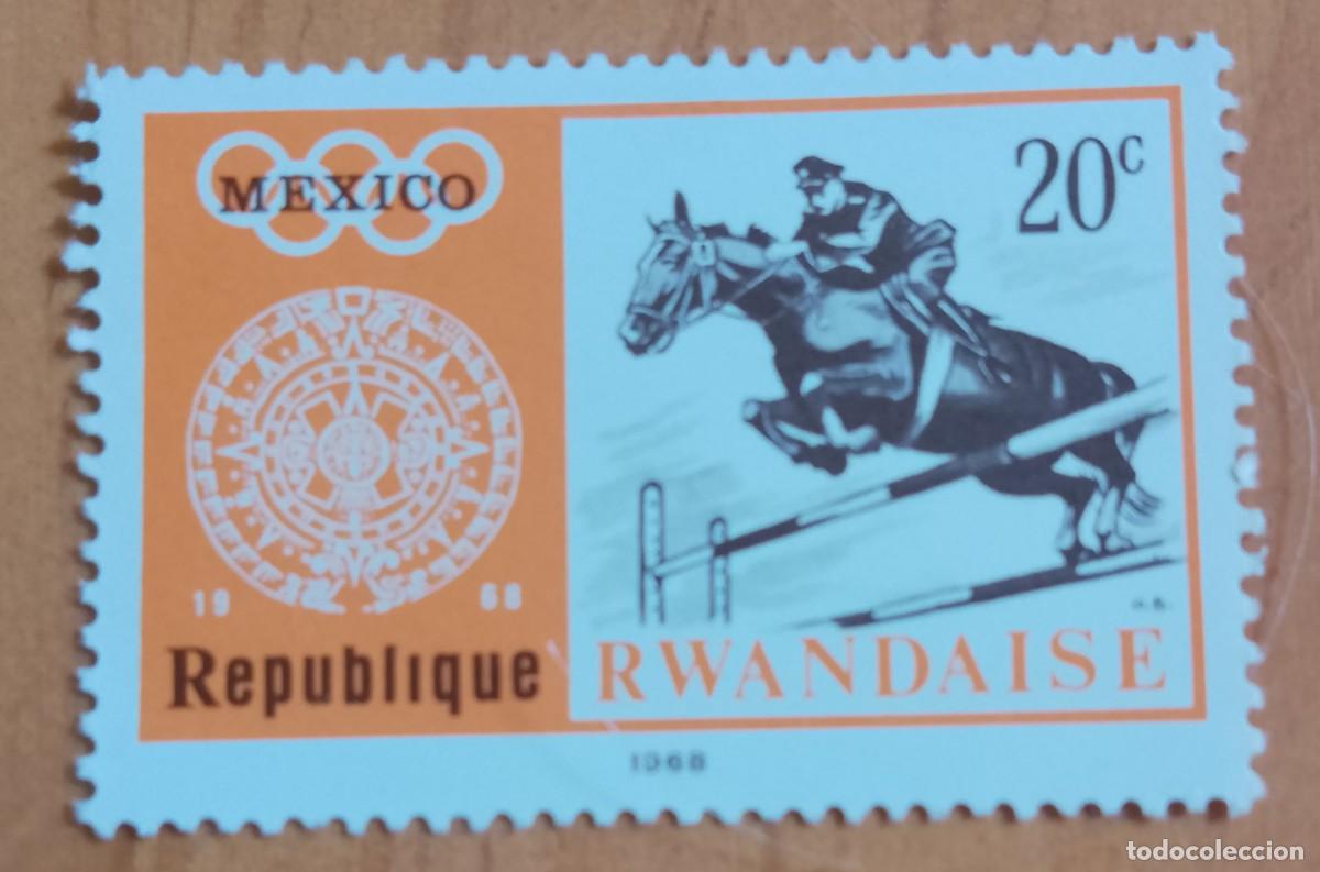 Timbres: RUANDA - V/F 20 C - OLIMPIADA M&Eacute;XICO 1968 - VER DESCRIPCI&Oacute;N