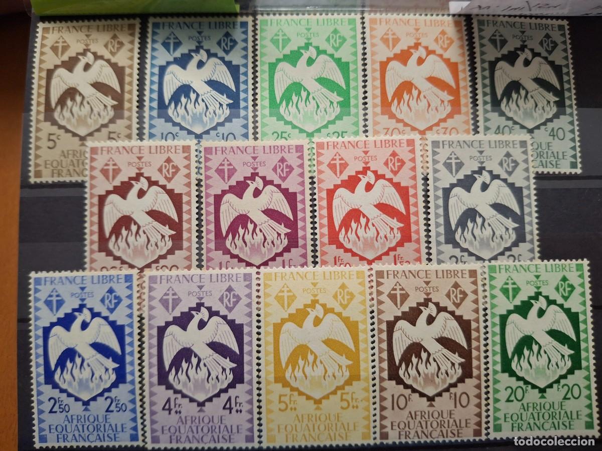 Stamps: HB1634 GRANDES SERIES MUNDIALES sellos Africa Ecuatorial YVERT 141/154** (142(*))